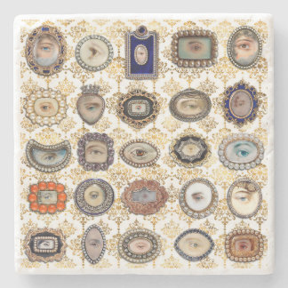 ホワビクトリアンイトアンド金ゴールド ストーンコースター