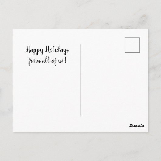 ホワファンシーイトキャット&ポインセティアホリデイ ポストカード (裏面)