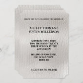 ホワフェイクイ結婚レザー 招待状 (正面/裏面)