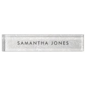 ホワフェミニンユニークイパーソナライズされたカスタム デスクネームプレート (正面)