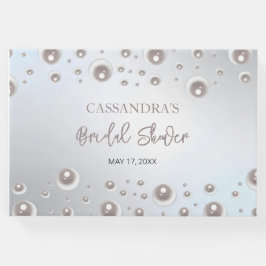 ホワミニマルイトパールシルバーブライダルシャワー ゲストブック