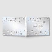 ホワミニマルイトパールシルバーブライダルシャワー ゲストブック (全面)