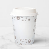 ホワミニマルイトパールシルバーブライダルシャワー 紙コップ (左)