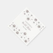 ホワミニマルイトパールブライダルシャワー スタンダードカクテルナプキン (角)