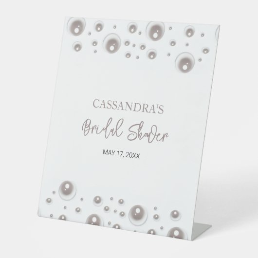 ホワミニマルイトパールブライダルシャワー 台座サイン (正面)