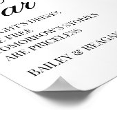 ホワミニマルイトブラック結婚のオープンバーポスター ポスター (角)