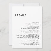 ホワモダンイはっきりしたトモノグラム結婚クレスト詳細 招待状 (裏面)