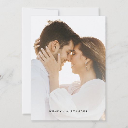 ホワモダンイはっきりしたト婚約パーティ 招待状 (裏面)