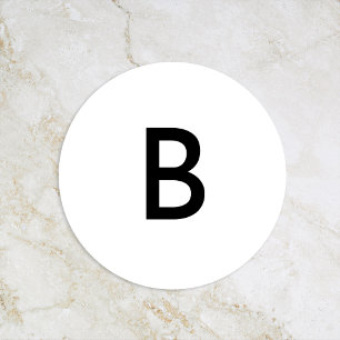 ホワモダンイはっきりした結婚のモノグラム封筒用シール ラウンドシール