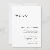 ホワモダンイはっきりした・ウィー・フォー結婚ト 招待状 (正面)