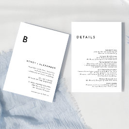 ホワモダンイはっきりした・モノグ結婚ラムの詳細と 招待状