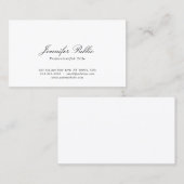 ホワモダンイエレガントトクリーンプロフェッショナルテンプレート 名刺 (正面/裏面)