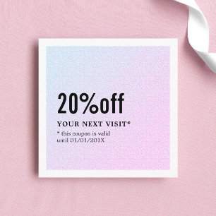 ホワモダンイエレガントトパステル美しいクーポン 割引カード