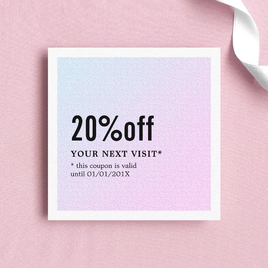 ホワモダンイエレガントトパステル美しいクーポン 割引カード