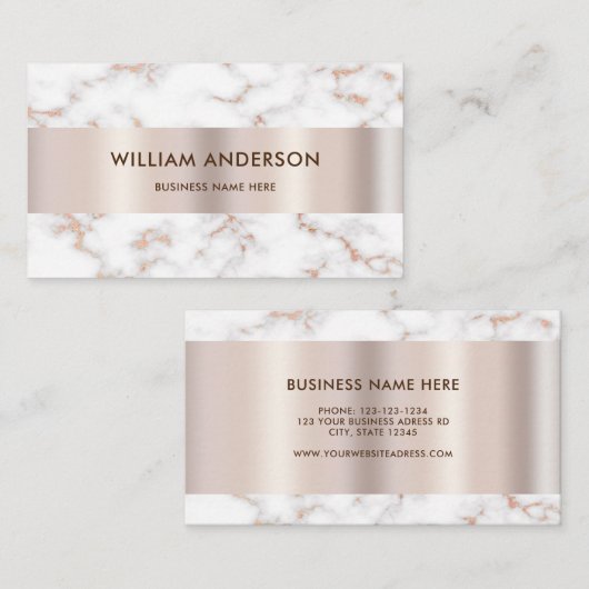 ホワモダンイエレガントトマーブルプロフェッショナルクラス 名刺 (正面/裏面)