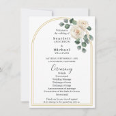 ホワモダンイエレガントトローズ&ゴールデンアーチ結婚ーズ (正面)