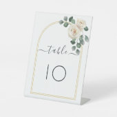 ホワモダンイエレガントトローズ&ゴールデンアーチ結婚ーズ 台座サイン (正面)