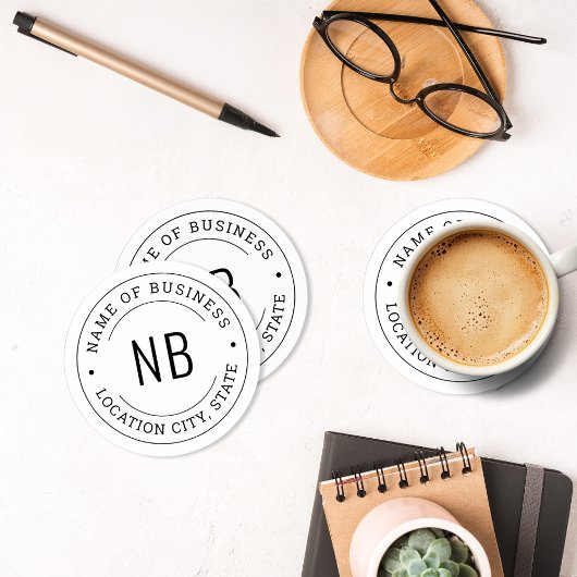 ホワモダンイカスタムトビジネス会社名 ラウンドペーパーコースター