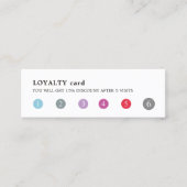 ホワモダンイカラフルトパンチ美しいサロン ロイヤリティカード (正面)