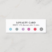 ホワモダンイカラフルトパンチ美しいサロン ロイヤリティカード (正面)