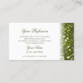 ホワモダンイトイエローグリーンスパークルグリッタースタイリッシュ 名刺 (裏面)