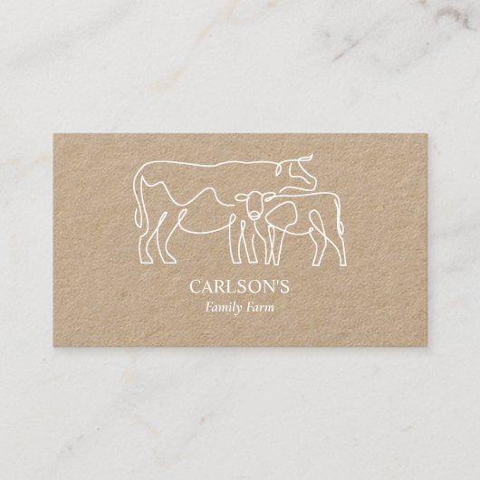ホワモダンイトクラフトファミリーキャトルファーム 名刺 (正面)