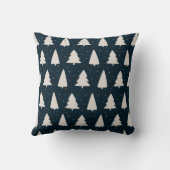 ホワモダンイトクリスマスツリークラシックブルーホリデー クッション (裏面)