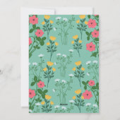 ホワモダンイトグリーン春ワイルドフラワーハッピーイースター シーズンカード (裏面)