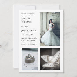 ホワモダンイトコラージュブライダルシャワー 招待状