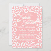 ホワモダンイトコーラルチータヒョウ甘い16写真 招待状 (正面)