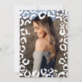 ホワモダンイトコーラルチータヒョウ甘い16写真 招待状 (裏面)