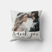 ホワモダンイトサンキュー結婚の写真装飾用クッション クッション (裏面)