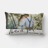 ホワモダンイトサンキュー結婚の写真装飾用クッション ランバークッション (裏面)