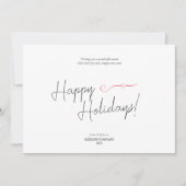 ホワモダンイトスクリプトハッピーホリデーズ名刺 シーズンカード (正面)