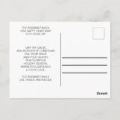 ホワモダンイトハッピーホリデーズファミリーフォトクリスマス ポストカード (裏面)