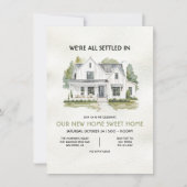 ホワモダンイトファームハウス引っ越し祝いパーティーパーティー 招待状 (正面)