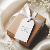 ホワモダンイトブラックタイポグラフィ結婚式の引き出物ラベル ギフトタグ