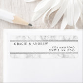 ホワモダンイトマーブルシルバーグリッター差出人住所 ラベル (インサイチュ)