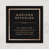 ホワモダンイトマーブル美しいサロン スクエア名刺 (裏面)