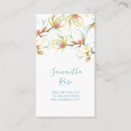 ホワモダンイトモクレン花水彩フローラ 名刺