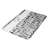 ホワモダンイトラブタイポグラフィ&絡み合いハート バスマット (アングル)