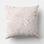 ホワモダンイトローズ金ゴールド大理石抽象芸術 クッション (裏面)