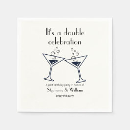 ホワモダンイト二重お祝いジョイント誕生日 スタンダードカクテルナプキン