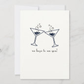 ホワモダンイト二重お祝いジョイント誕生日 招待状 (裏面)