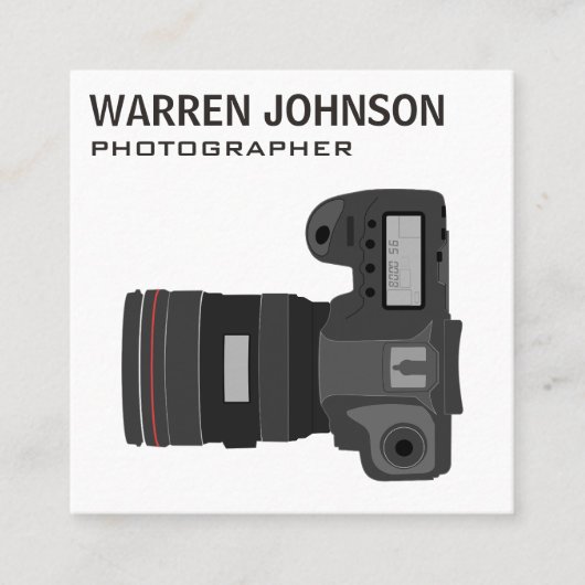 ホワモダンイト写真家QRコード スクエア名刺 (正面)