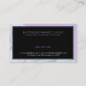 ホワモダンイト大理石&ラベンダージオメトリックデザイン 名刺 (裏面)