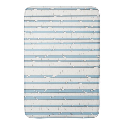 ホワモダンイト樺の木樹林 バスマット (正面縦)