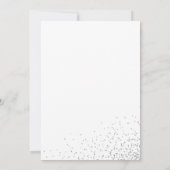 ホワモダンイト紙吹雪とカクテル誕生日 招待状 (裏面)