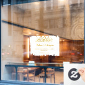 ホワモダンイト結婚ウェルカムサインデカールシール ウィンドウサイン (カフェ窓)