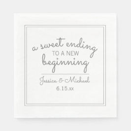 ホワモダンイト結婚ズスウィートエンディングニューベギン スタンダードランチョンナプキン